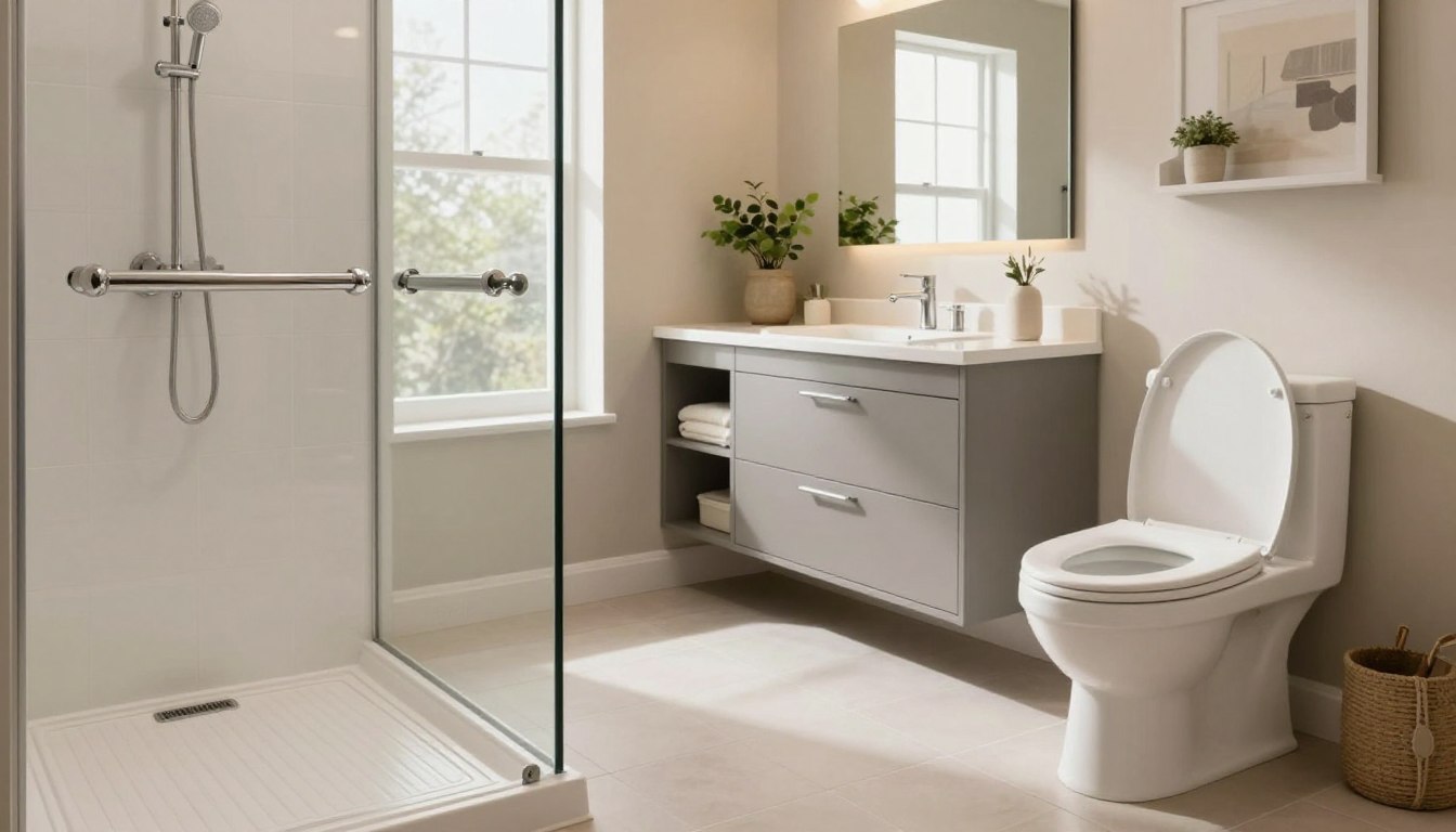 Aging in place bathroom remodel features