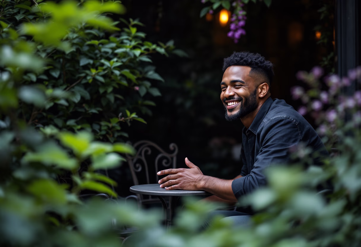 image of a happy customer (for a landscaping service)