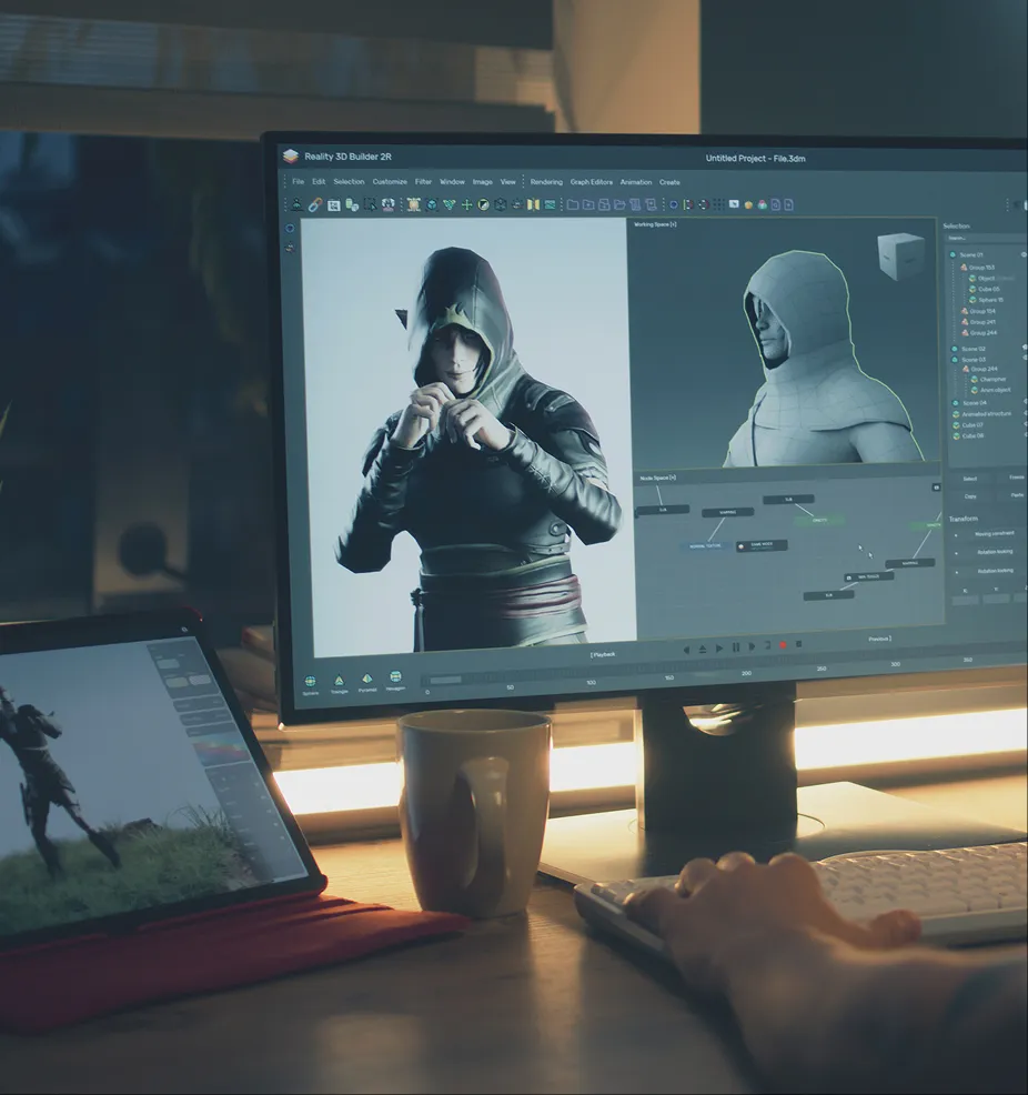 Person 3D modeling and animation