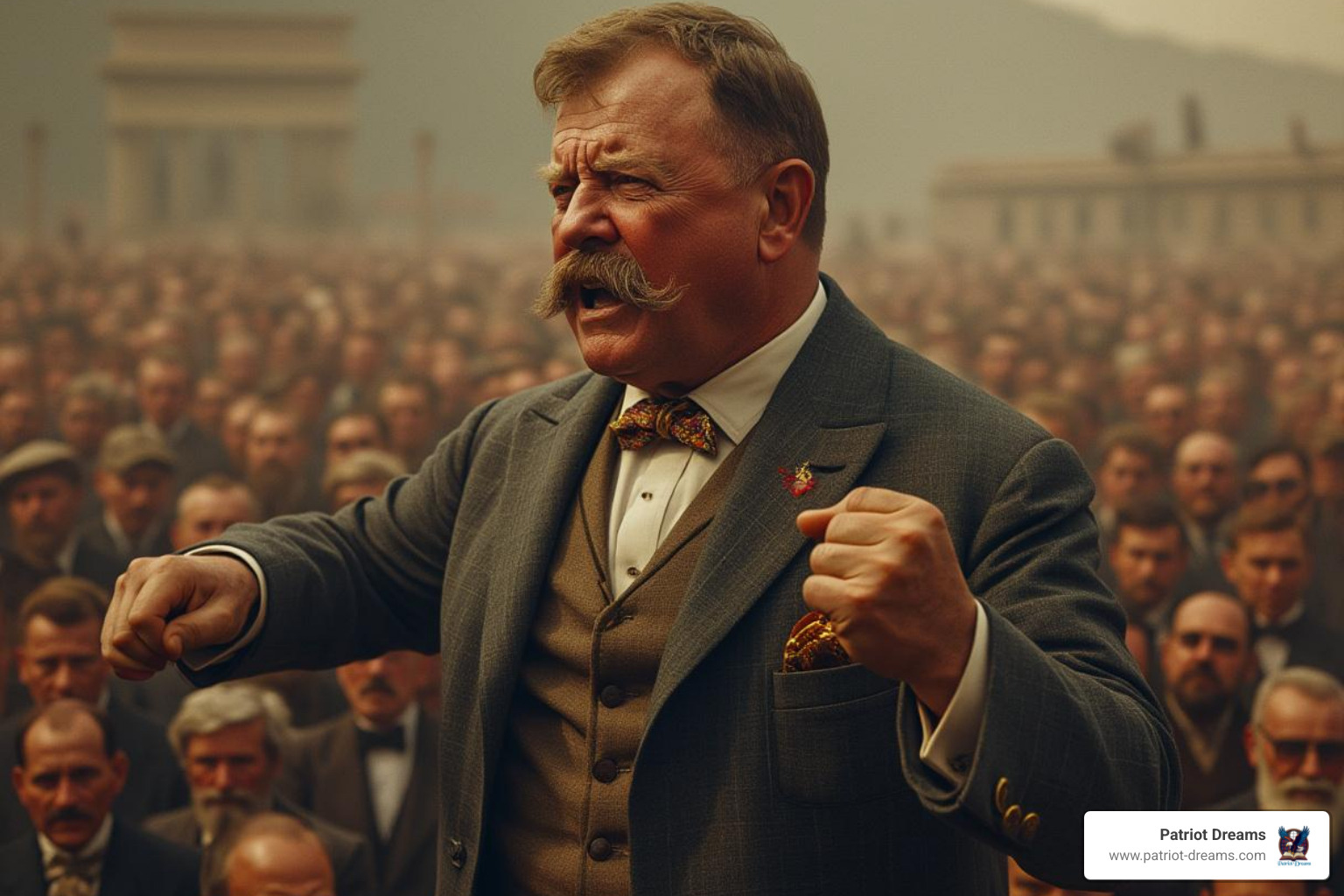 Roosevelt giving his 1912 speech after being shot - Teddy Roosevelt: The Fearless Leader Every Young American Should Know