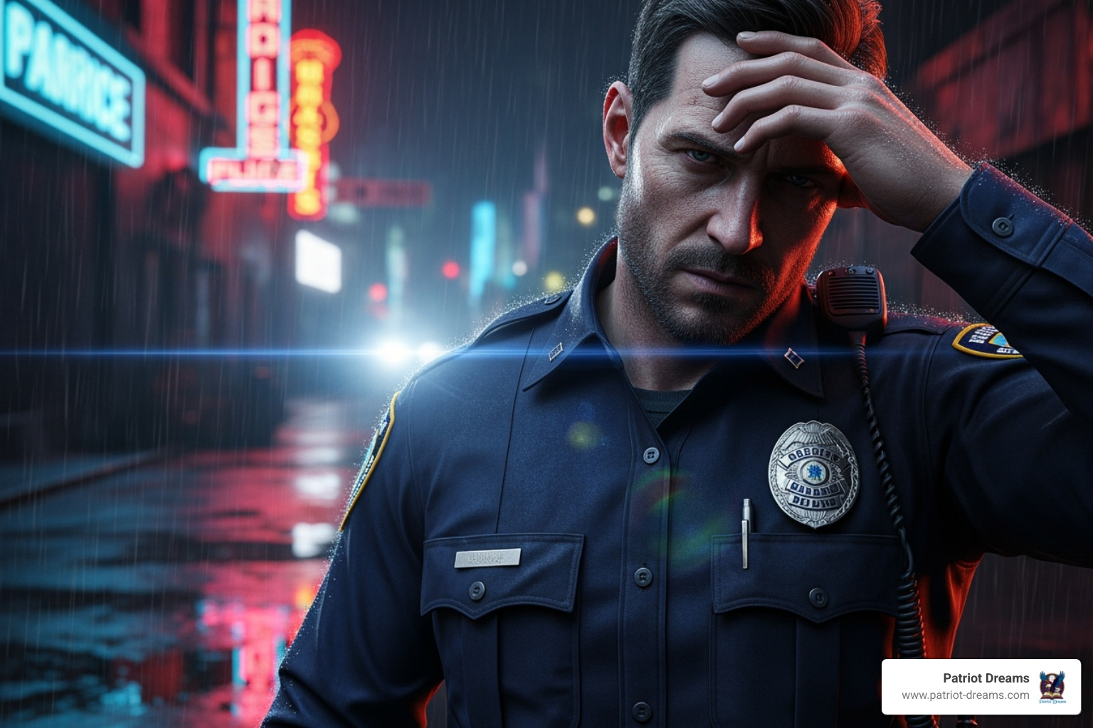 sunset with the silhouette of a police officer, firefighter, and paramedic standing together - Behind the Badge: Real Stories of American Heroes in Pop Culture