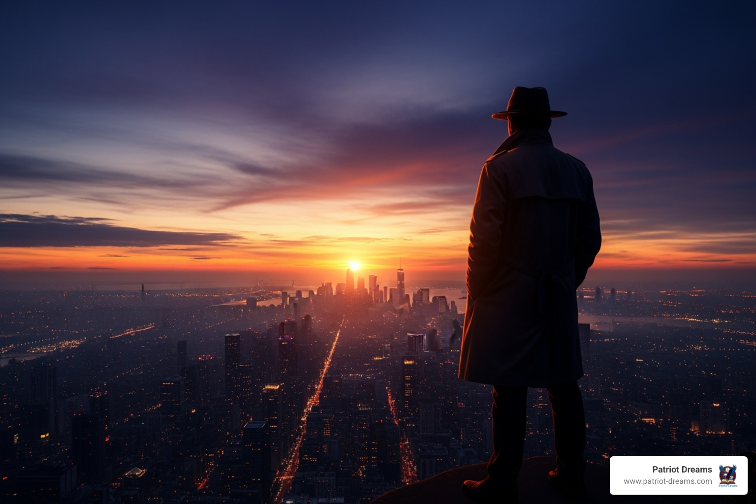 Shadowy figure looking out over city skyline at dusk - When Good Guys Weren't So Simple: Anti-heroes in American Culture Shadowy figure looking out over city skyline at dusk - When Good Guys Weren't So Simple: Anti-heroes in American Culture