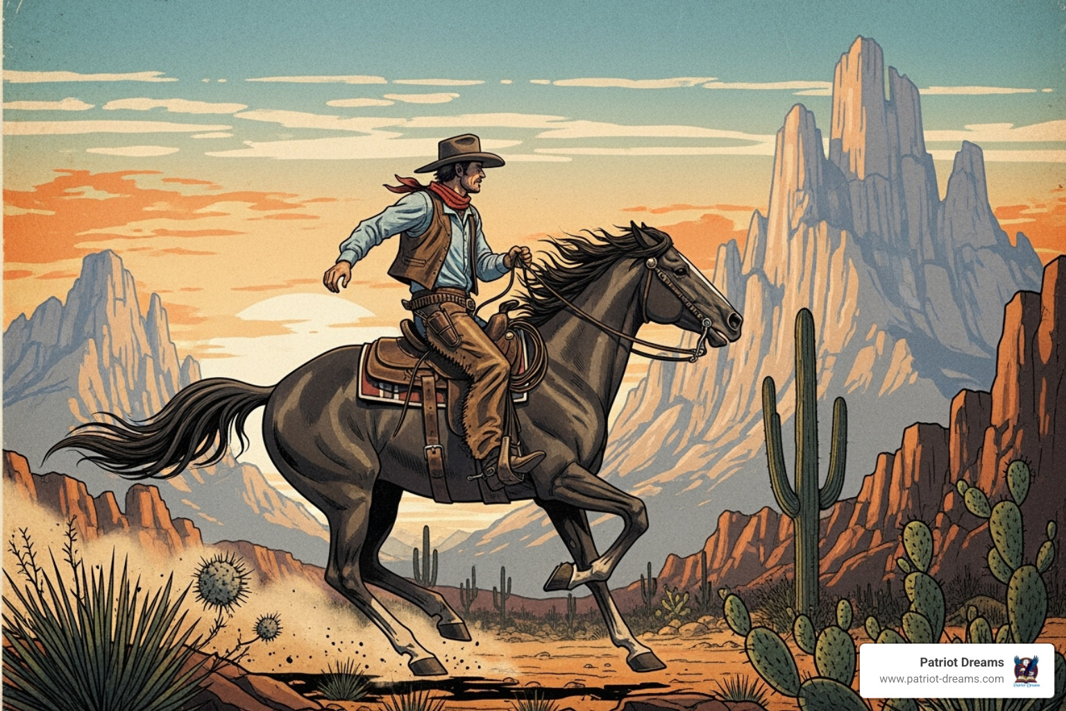 Vintage Western movie poster - The Frontier Myth Today: What the Old West Tells Us About Modern America