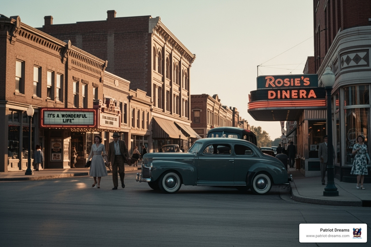 family looking thoughtfully at a historical marker in a beautiful small town - Traveling Through Time: American Small Towns That Feel Like a Vintage Film Set