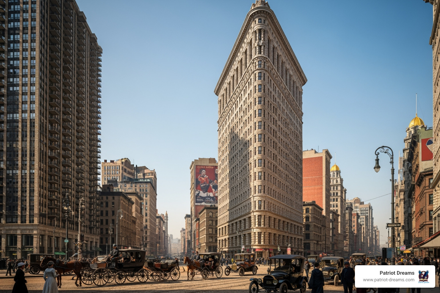 Flatiron Building shortly after its completion - Birth of the Big Apple: How the First Skyscrapers Rewrote America's Skyline