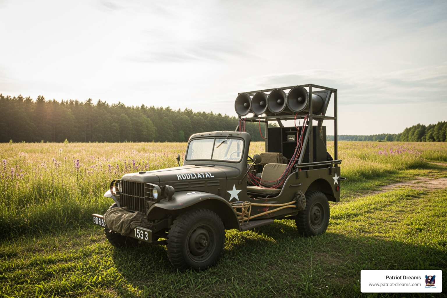 A sonic truck with large speakers mounted on the back - The Army That Didn’t Exist: The Secret Story of the 23rd Headquarters Special Troops