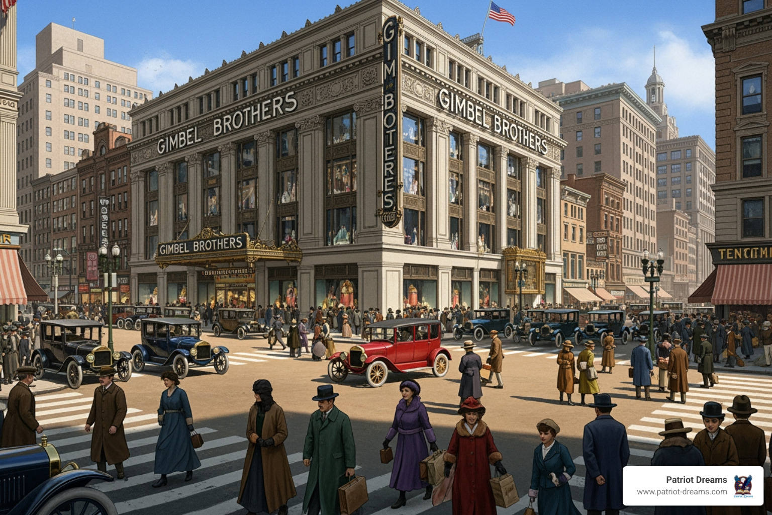 Old Gimbel Brothers Department Store in Philadelphia - The First Thanksgiving Day Parade: When America Celebrated in Pageantry and Unity