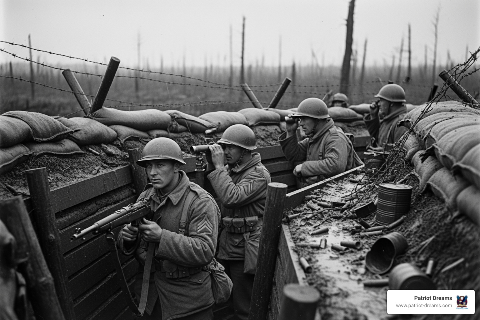 American soldiers in the trenches of the Argonne Forest - The Pigeon Who Saved 194 Men: The Heroic Tale of Cher Ami