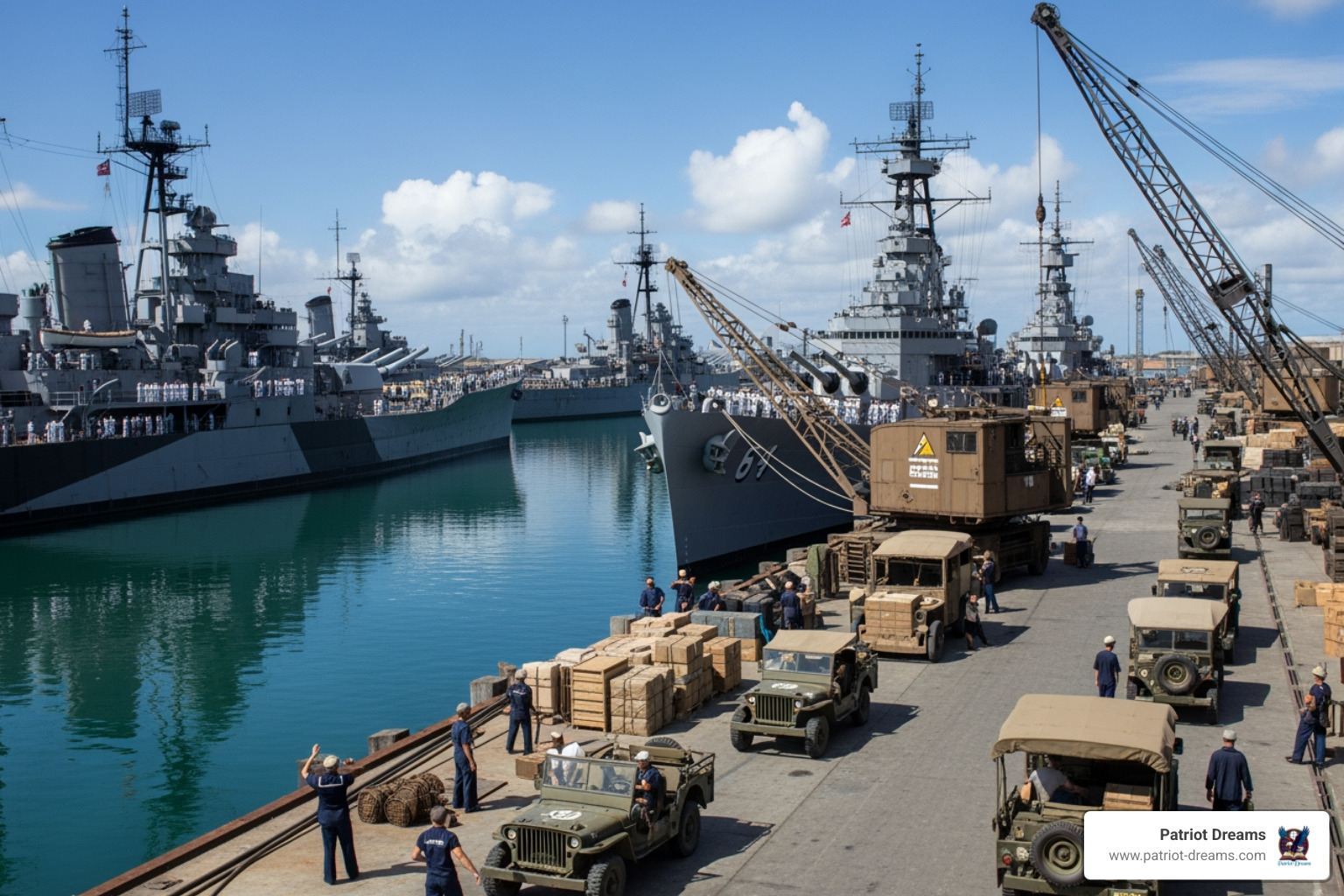 Pearl Harbor naval yard circa 1944 - Born on the 4th of July: The Story of Pooli, The WWII Navy Cat