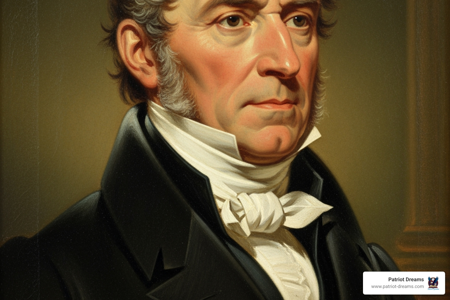 Portrait of Albert Gallatin - The First National Road: America's Original Highway to the Future"