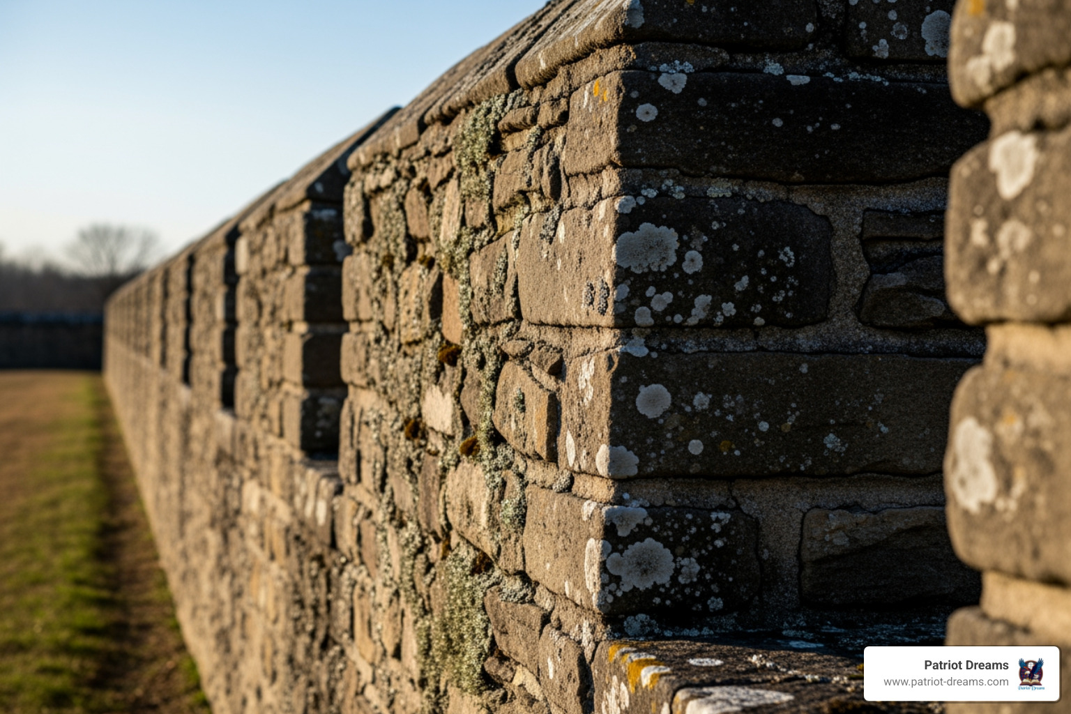 Iconic stone wall at Fredericksburg, symbolizing the resilience and struggle of the soldiers - Civil War battlefields Iconic stone wall at Fredericksburg, symbolizing the resilience and struggle of the soldiers - Civil War battlefields