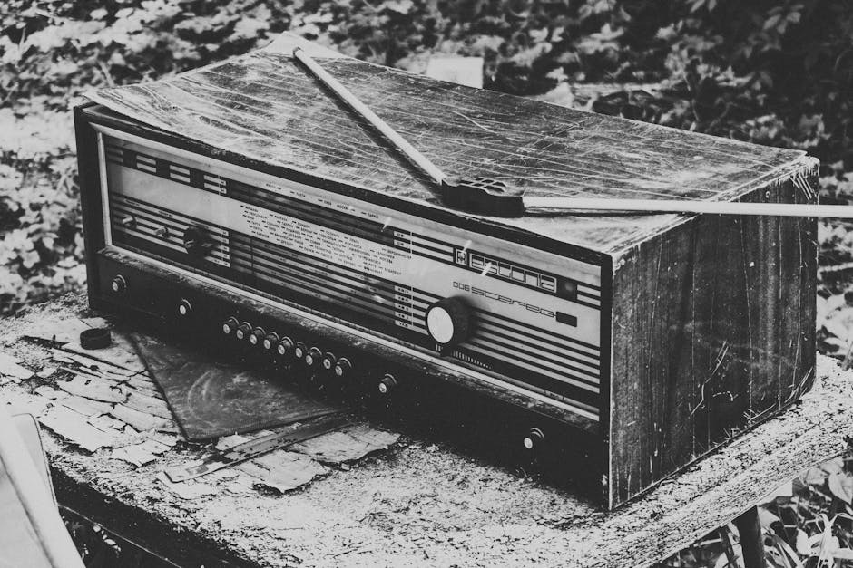 vintage radio on a wooden table - audio history lessons