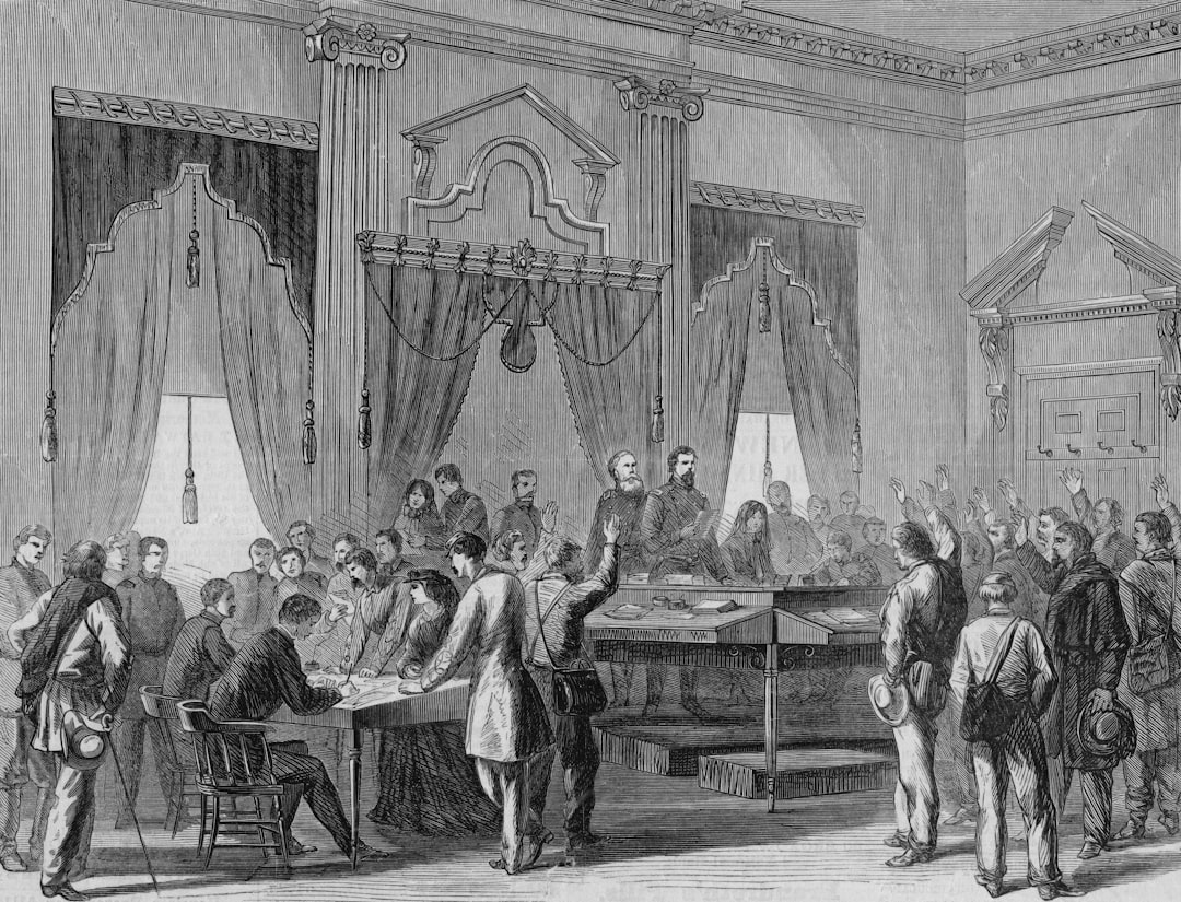 Image of the Assembly Room at Independence Hall where the delegates sat during the convention - Constitutional Convention