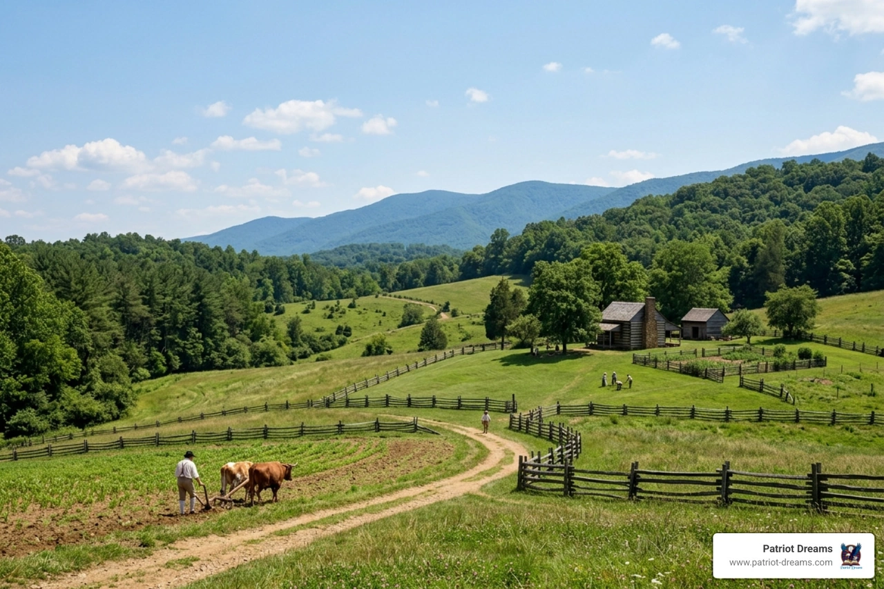 The Virginia Piedmont landscape where Jefferson spent his youth - Thomas Jefferson facts