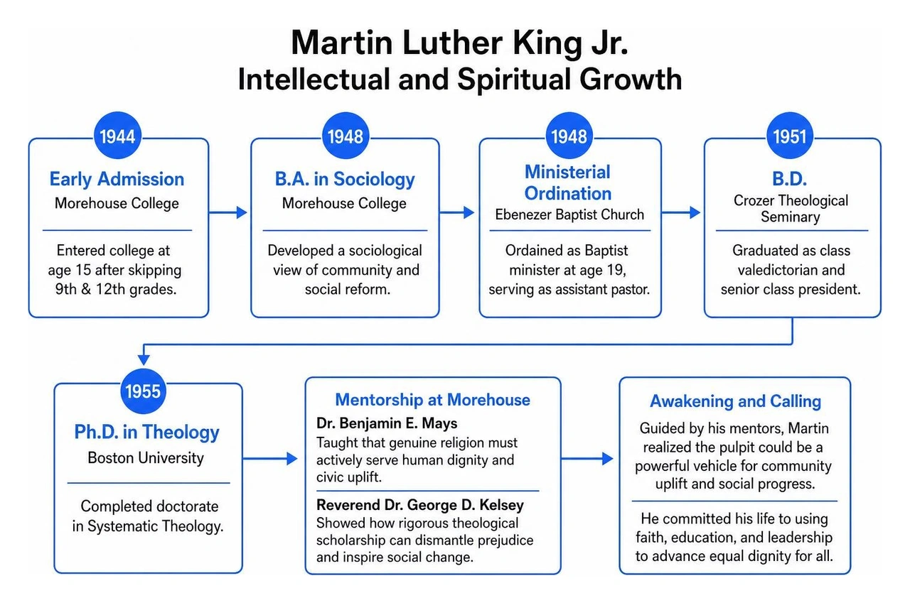 timeline of Martin Luther King Jr intellectual and spiritual growth timeline of Martin Luther King Jr intellectual and spiritual growth