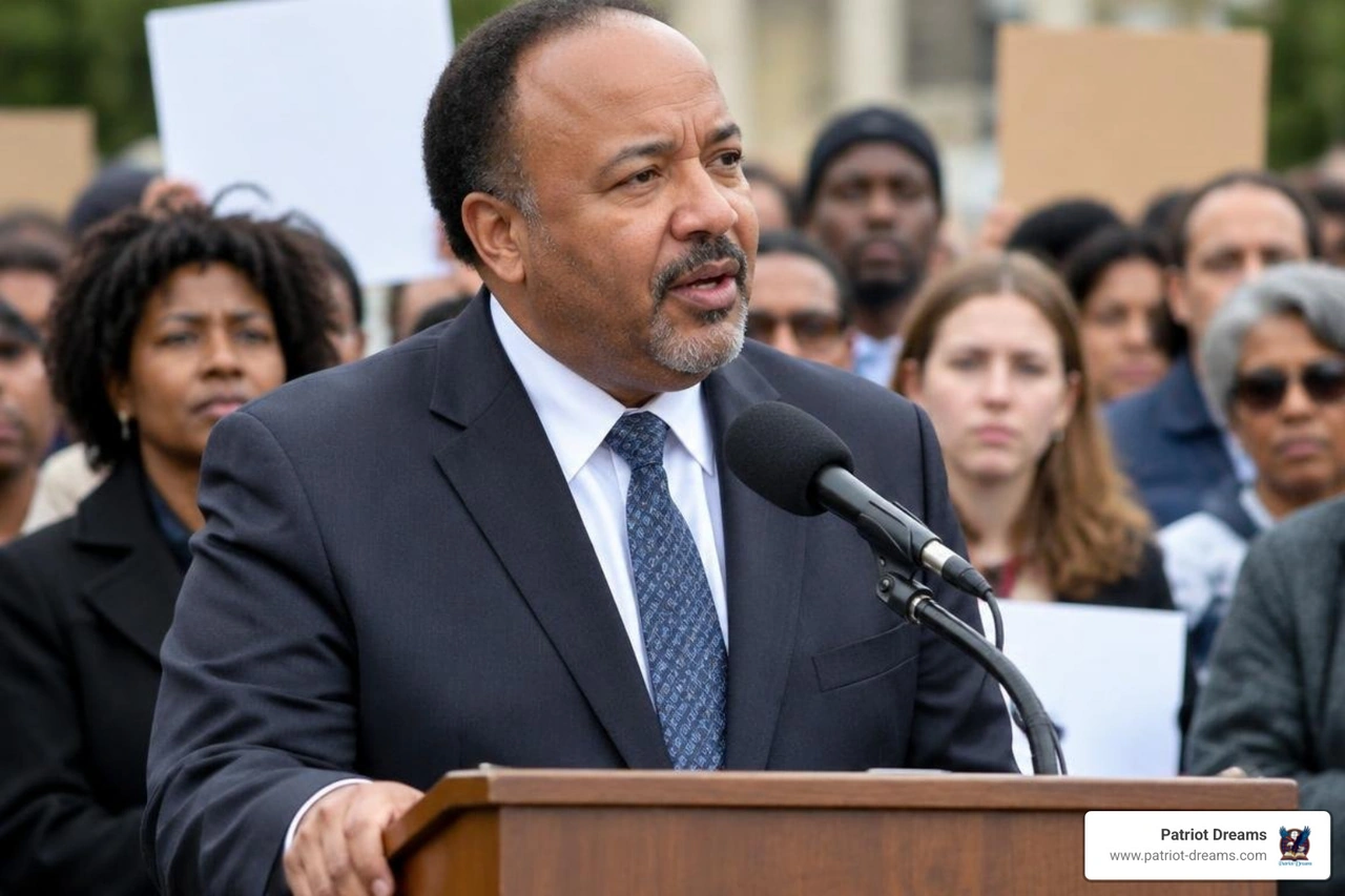 Martin Luther King III leading a nonviolent gathering