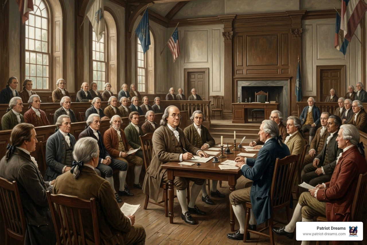 Benjamin Franklin at the Second Continental Congress in Philadelphia Benjamin Franklin at the Second Continental Congress in Philadelphia