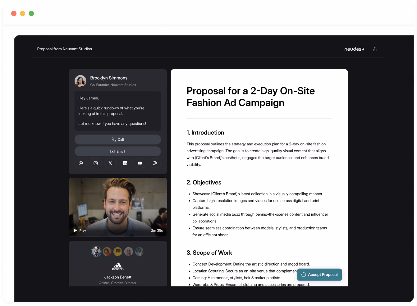 User profile card on the left and a confirmation message or modal on the right.
