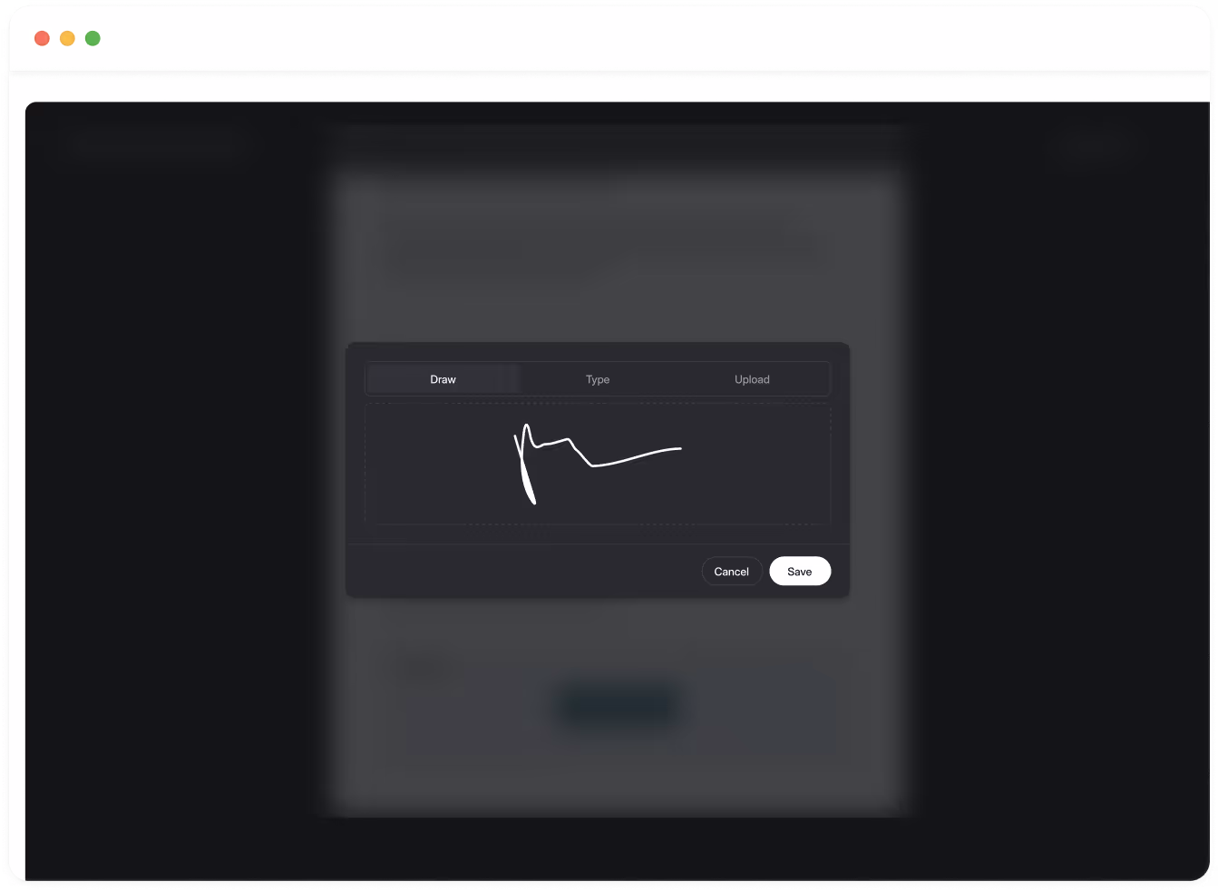 Dark-themed screen showing a paper plane animation or file sending graphic.
