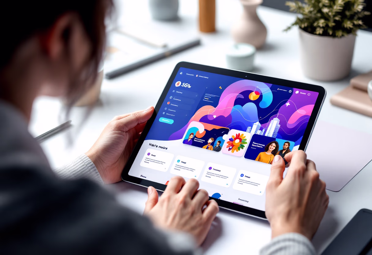 [digital project] image of a mobile app interface (for a web development agency)
