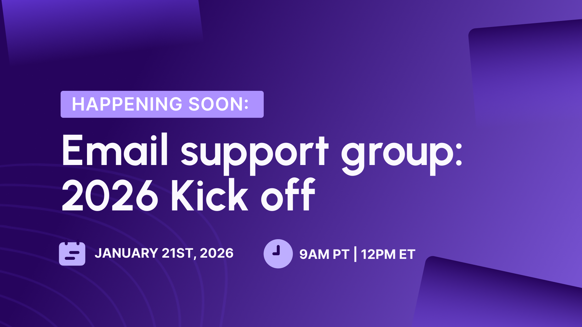 Email support group #3: Replay
