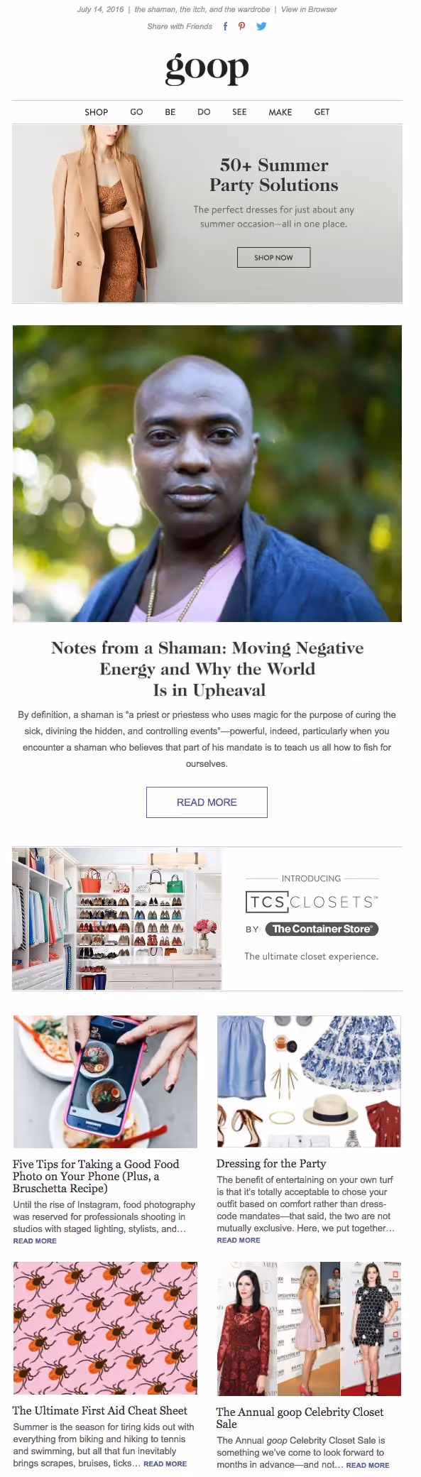 gwyneth paltrow goop celebrity email newsletters