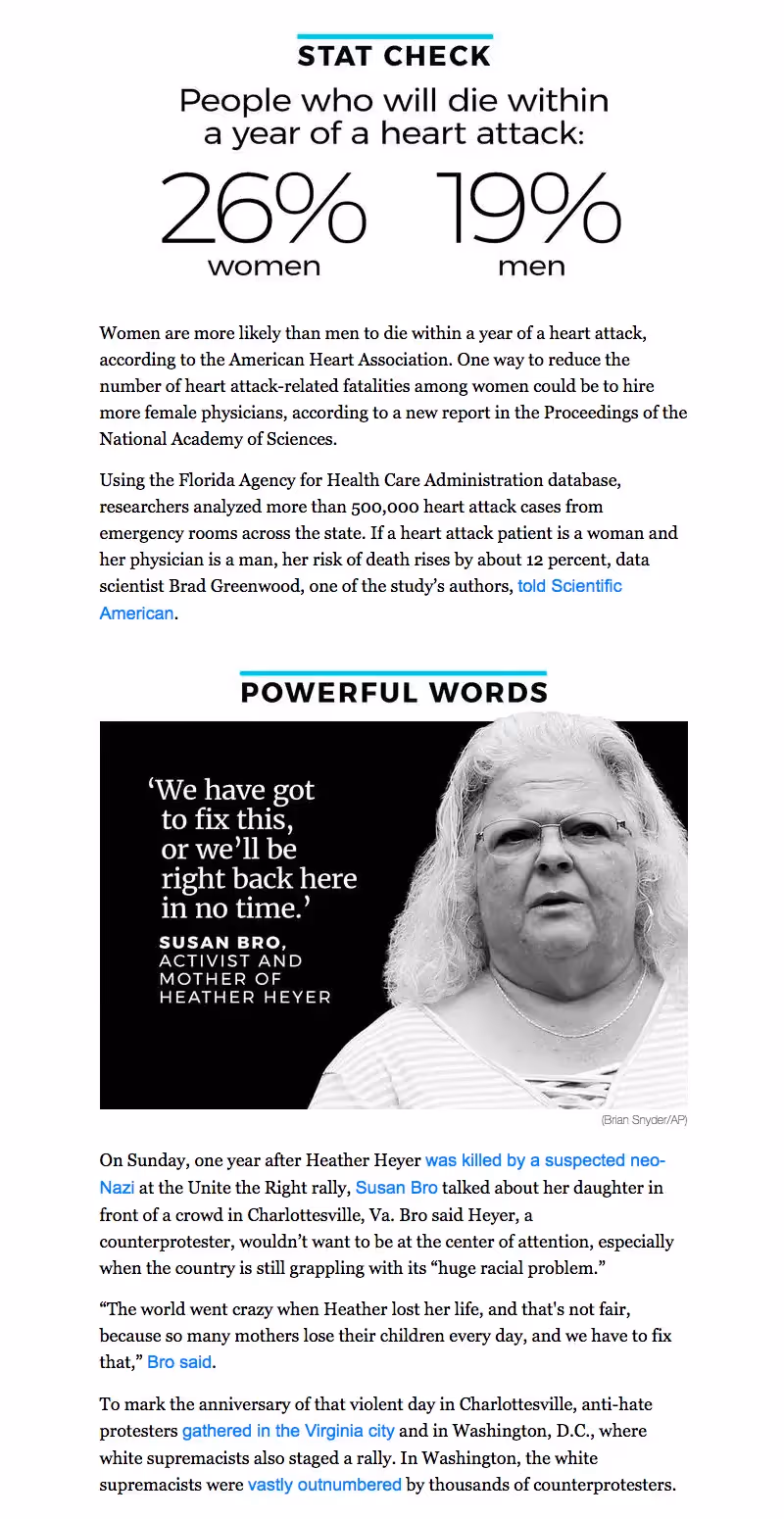 Lily Lines email newsletter design with infographic-style images
