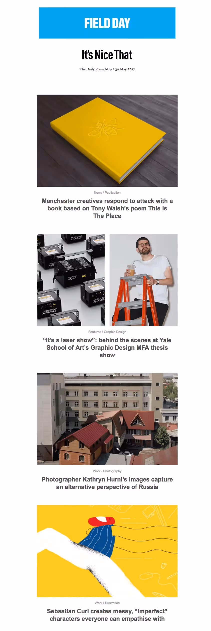 It's Nice That newsletter
