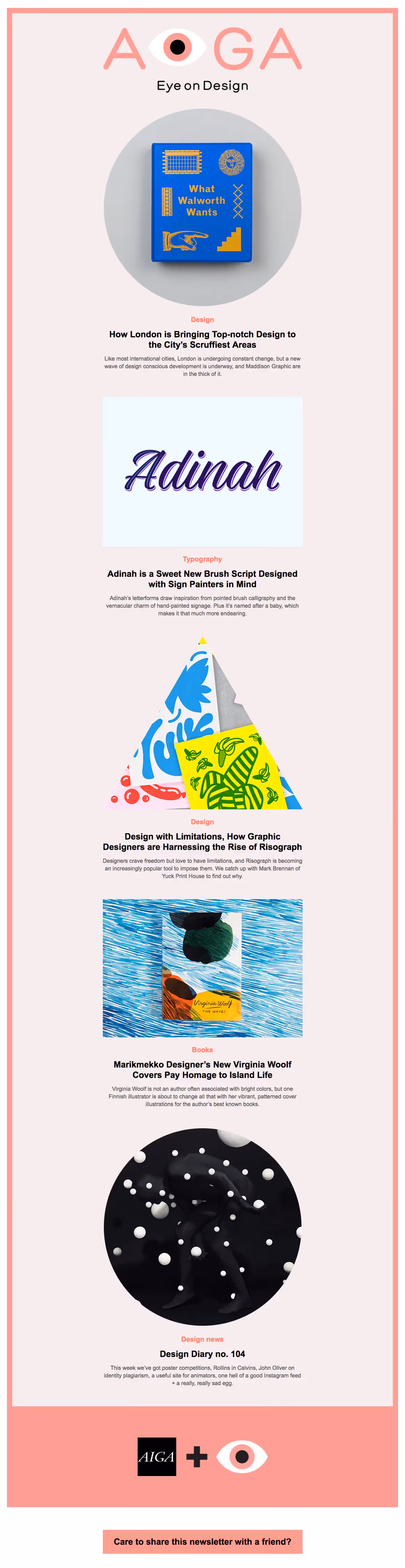 AIGA Eye on Design newsletter