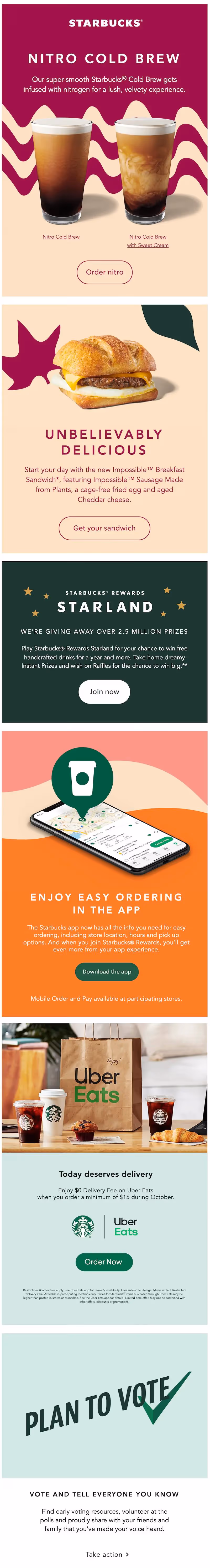 Get to Know Your Customers Day loyalty email from Starbucks