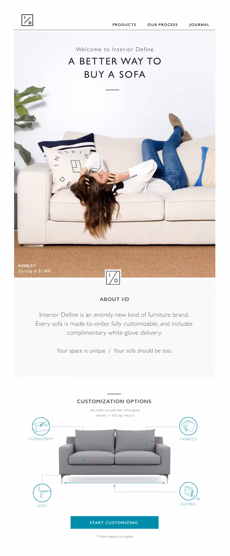 Interior Define sofa email