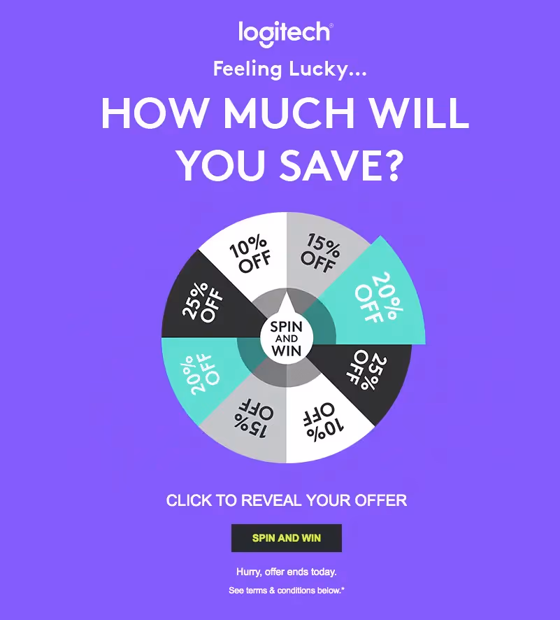 Mystery sale email from Logitech