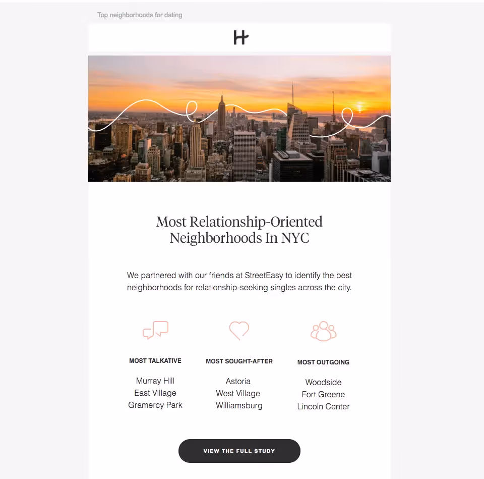 Hinge content email design