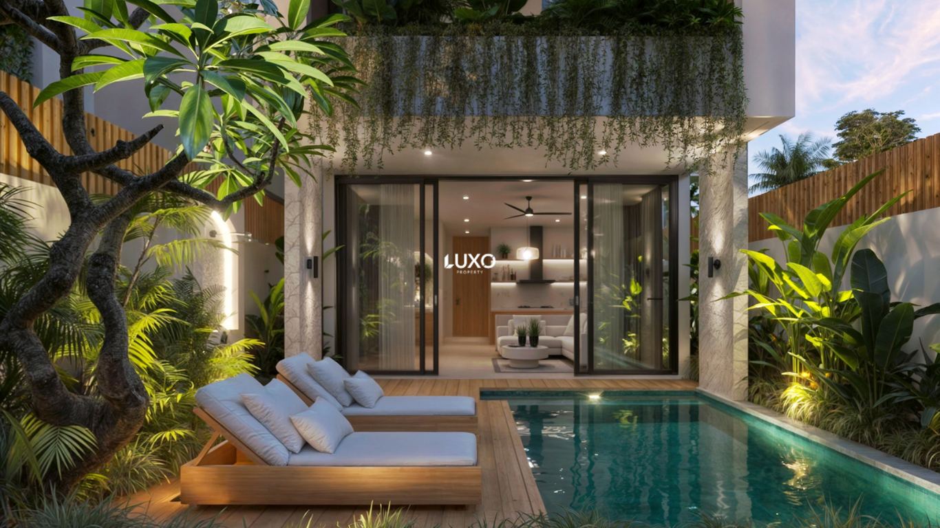Modern 2-Bedroom Minimalist Residence with Private Pool in Tumbak Bayuh