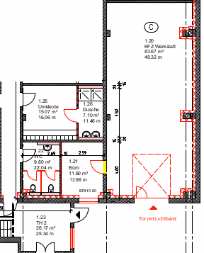 Geplante PKW-Werkstatt der ImmoZ eG