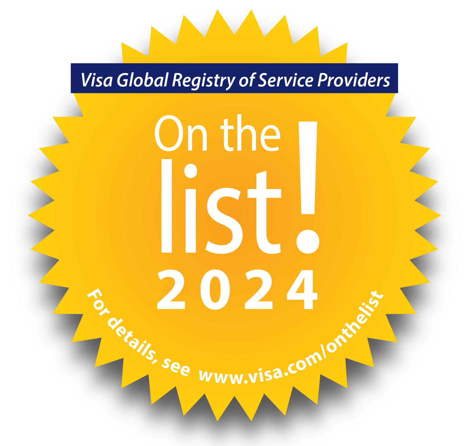 Visa Global Registry of Service Providers List Logo