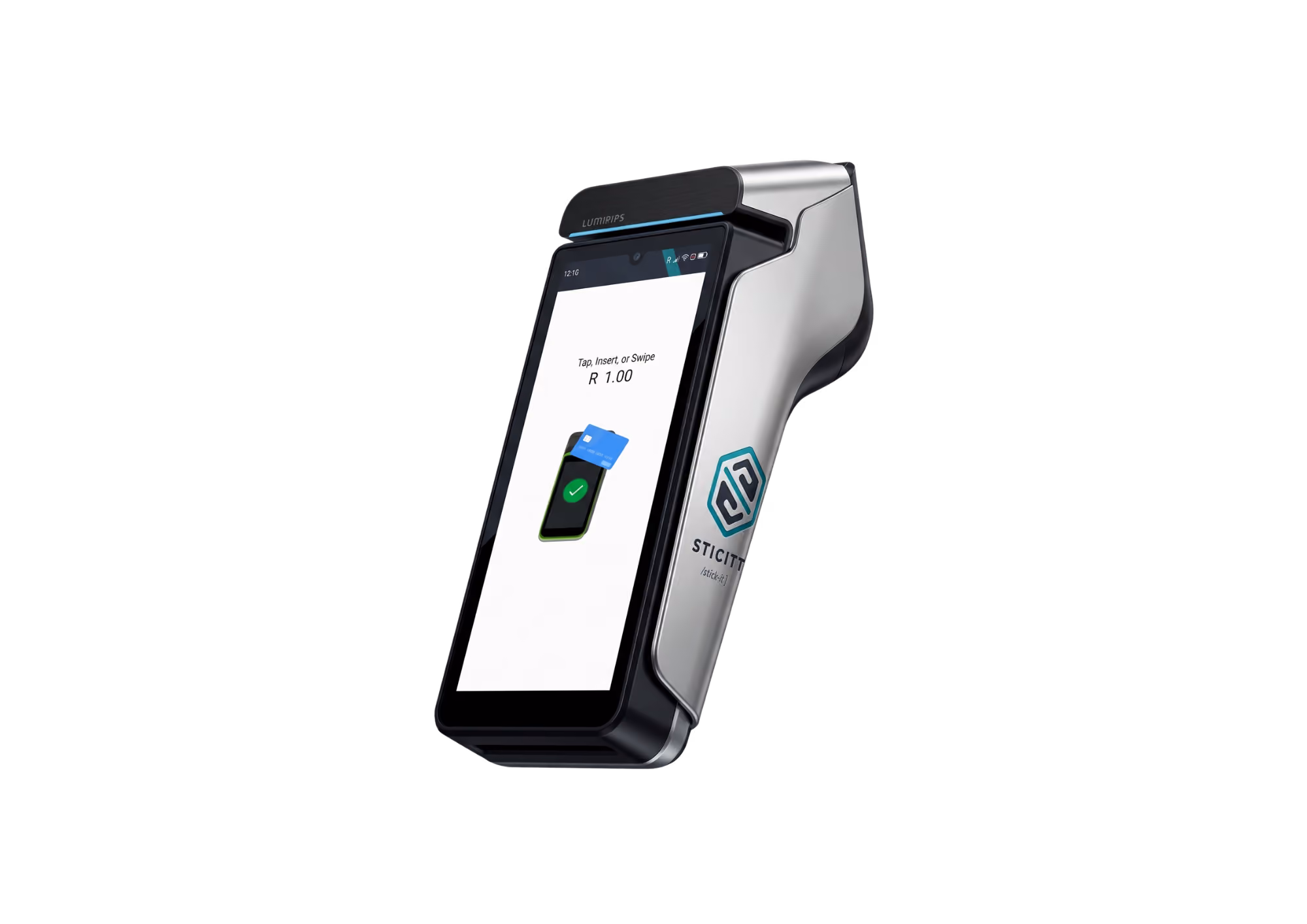 Sticitt payment terminal supporting tap, insert, and swipe card payments for fast, secure in-person transactions.