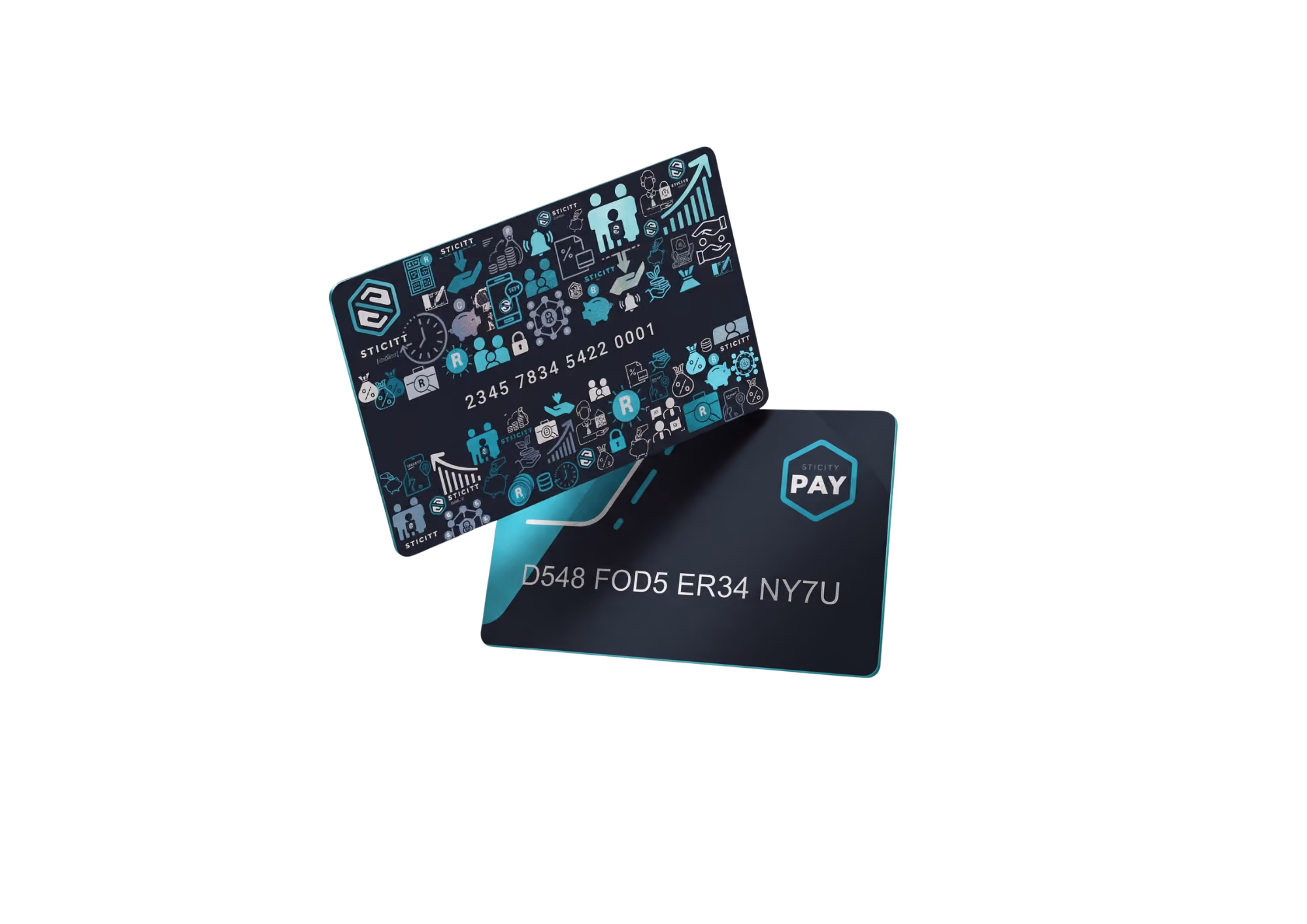 Sticitt Pay card with secure payment credentials, designed for convenient cashless spending and digital transactions.