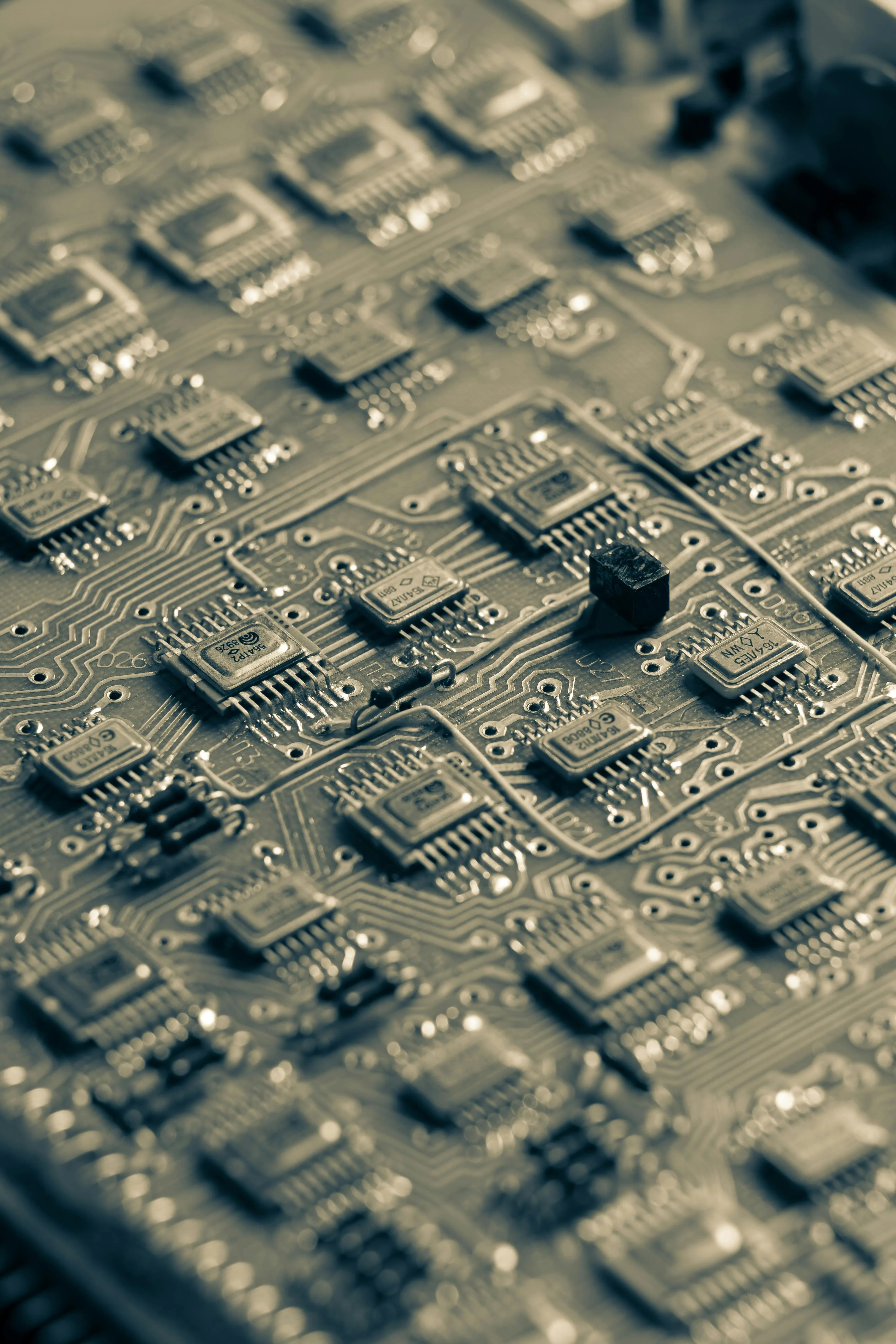 Close up of a computer chip