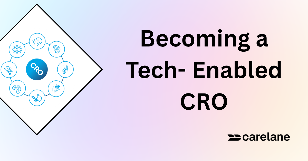 CRO operations infrastructure: fragmented legacy systems versus unified tech-enabled stack for clinical trials.