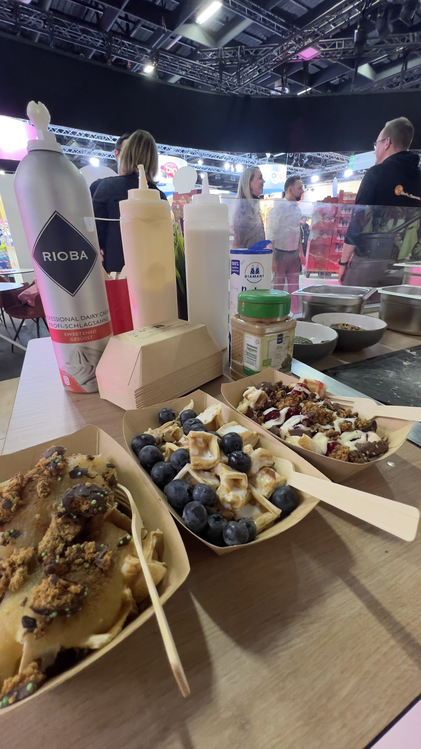 Waffel-HappyBike auf einem Messestand