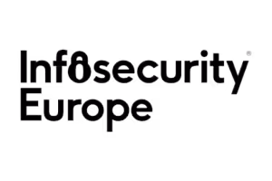 Text logo reading 'Infosecurity Europe' in bold black font.
