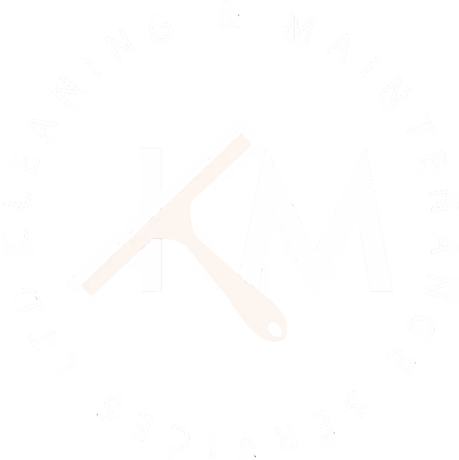 Logo featuring a stylized triangle and the letters K M C M S Ltd with the text 'KM Construction & Maintenance Services Ltd' encircling the design.