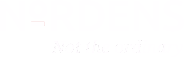 Nordon's logo text in white on a transparent background.