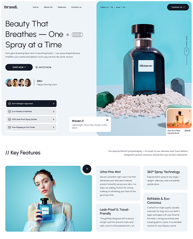 Flowy Website Mockup