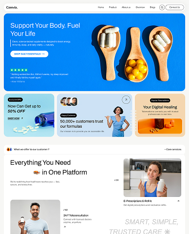Flowy Website Mockup