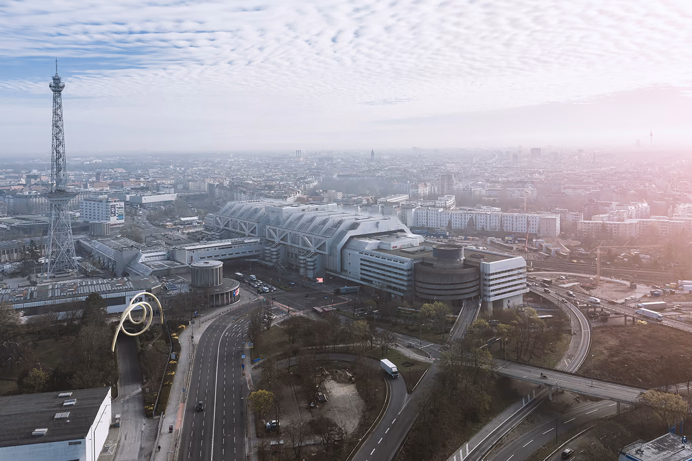 Luftansicht des ICC Berlin