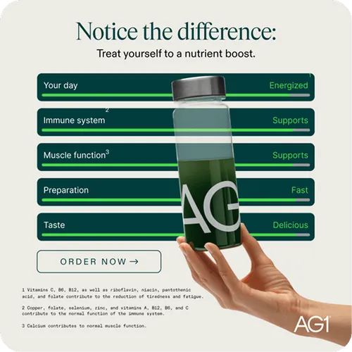 Poster for AG1 website and email design
