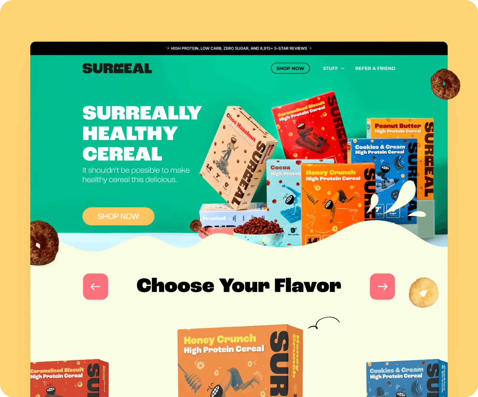Web design for Surreal Company