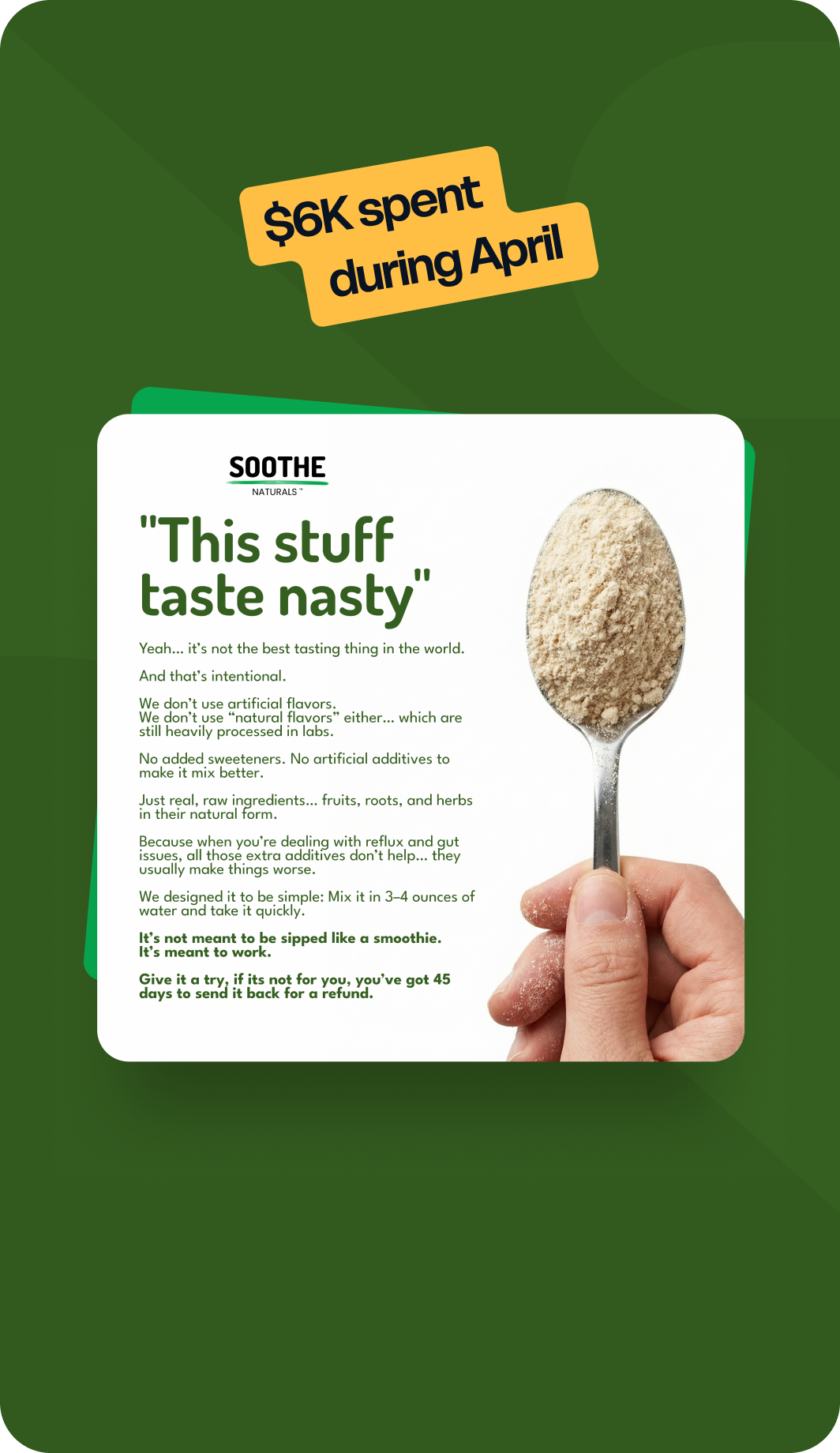 Soothe - This stuff taste nasty